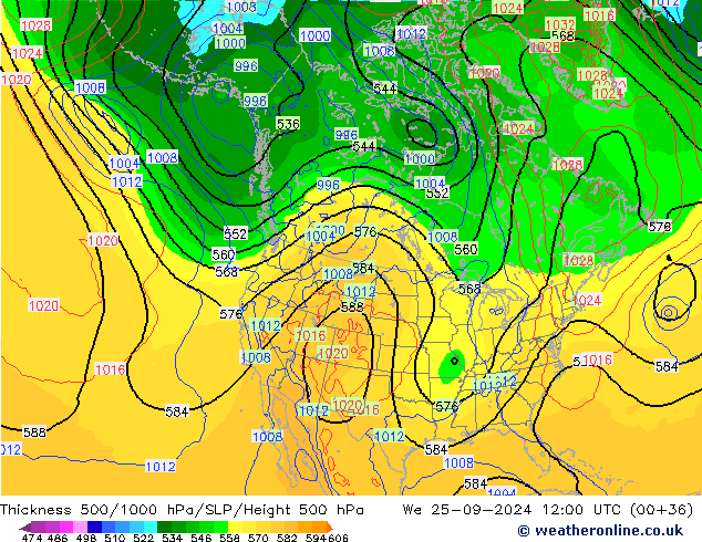 Dikte 500-1000hPa NAM wo 25.09.2024 12 UTC