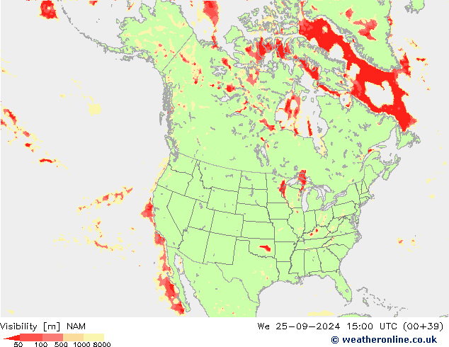 Visibility NAM We 25.09.2024 15 UTC