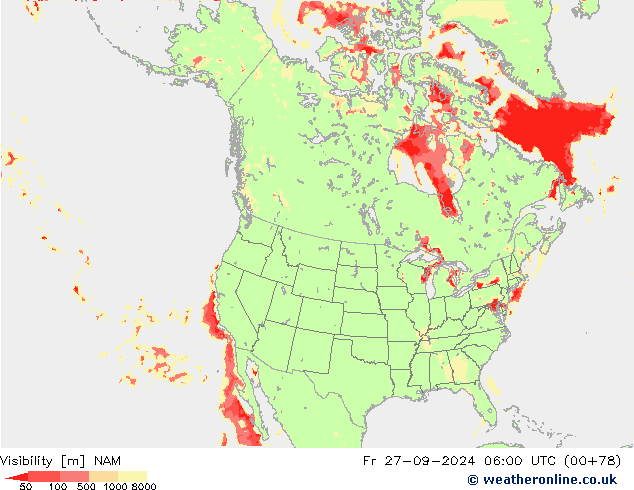 visibilidade NAM Sex 27.09.2024 06 UTC