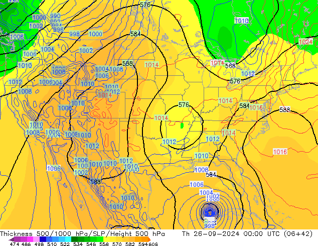 Thck 500-1000hPa NAM  26.09.2024 00 UTC