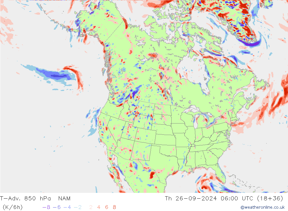 T-Adv. 850 hPa NAM Do 26.09.2024 06 UTC