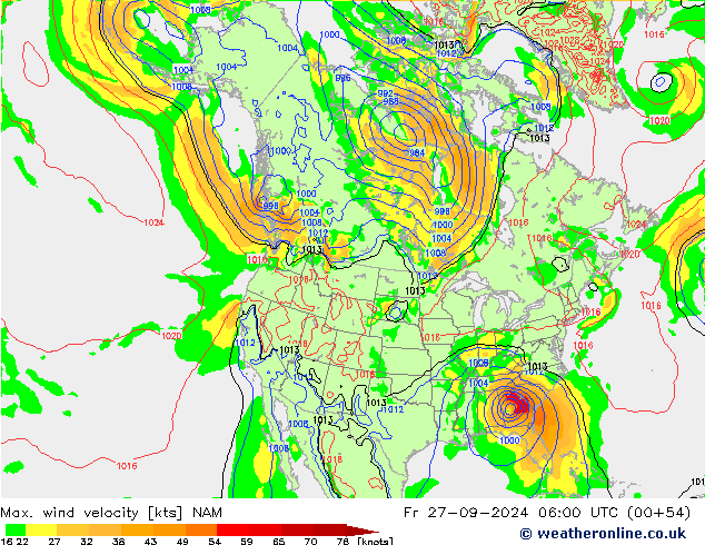 Windböen NAM Fr 27.09.2024 06 UTC