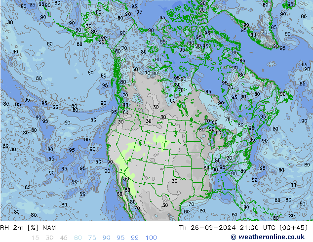 RH 2m NAM Th 26.09.2024 21 UTC