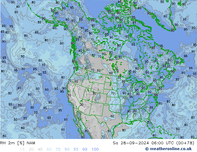 RH 2m NAM sab 28.09.2024 06 UTC