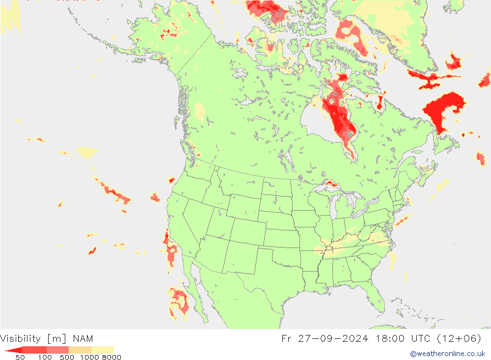 能见度 NAM 星期五 27.09.2024 18 UTC