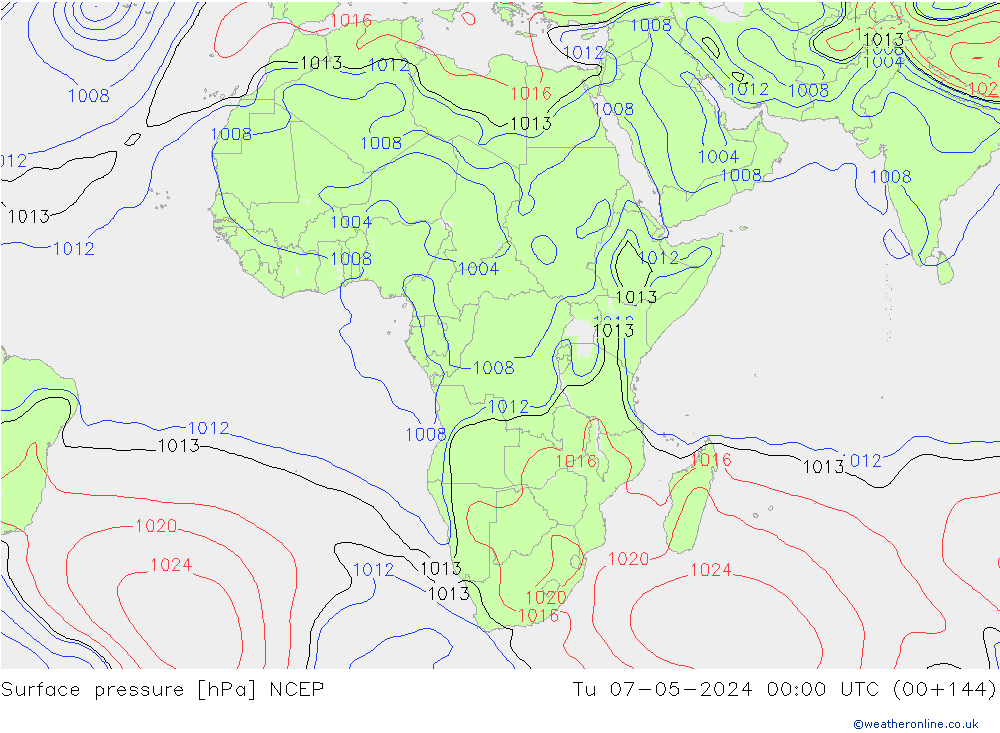 Presión superficial NCEP mar 07.05.2024 00 UTC