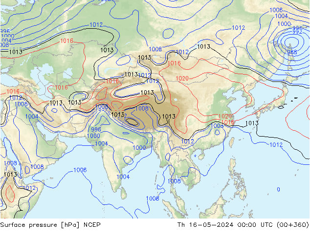 Bodendruck NCEP Do 16.05.2024 00 UTC