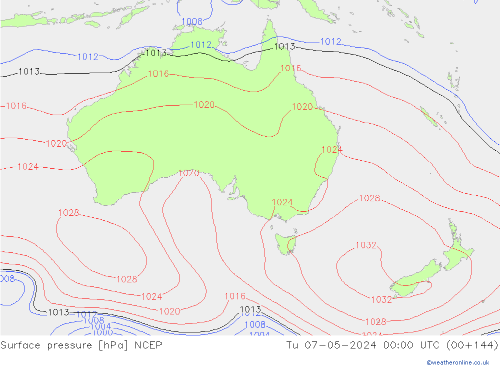 pression de l'air NCEP mar 07.05.2024 00 UTC