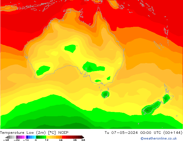 température 2m min NCEP mar 07.05.2024 00 UTC