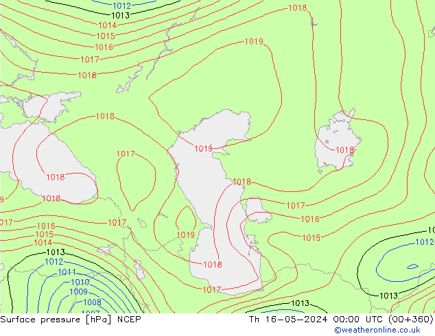 Bodendruck NCEP Do 16.05.2024 00 UTC