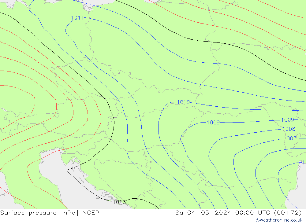 Presión superficial NCEP sáb 04.05.2024 00 UTC