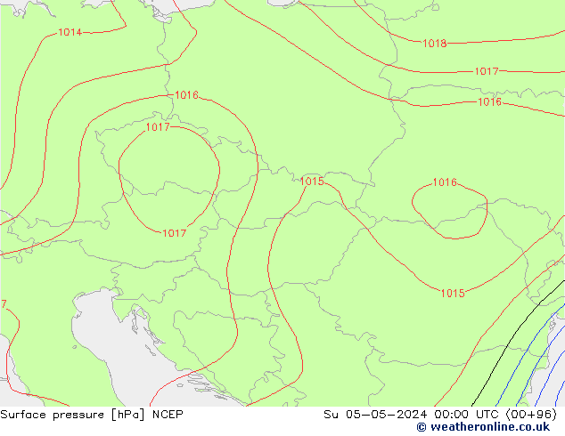 pressão do solo NCEP Dom 05.05.2024 00 UTC