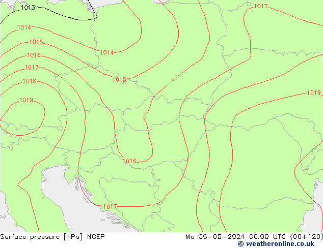 pressão do solo NCEP Seg 06.05.2024 00 UTC