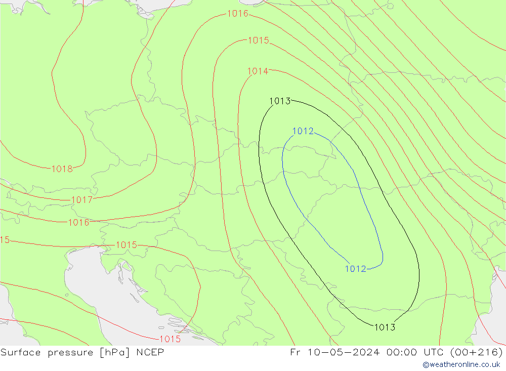 pression de l'air NCEP ven 10.05.2024 00 UTC