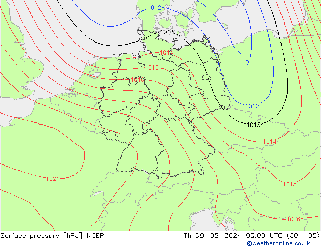 Bodendruck NCEP Do 09.05.2024 00 UTC