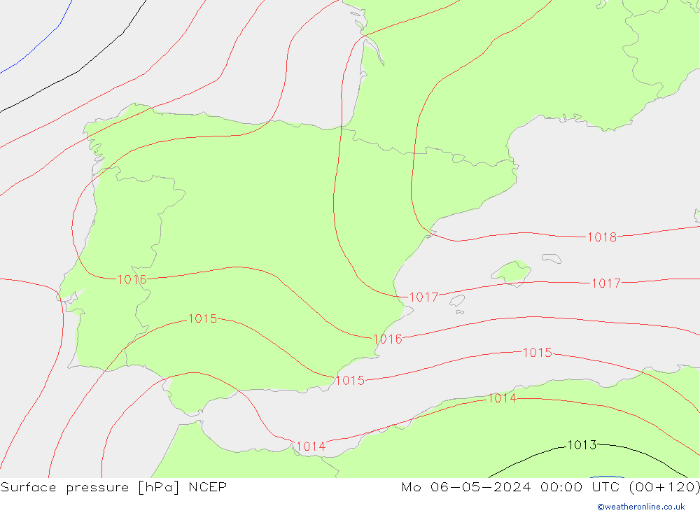 Yer basıncı NCEP Pzt 06.05.2024 00 UTC