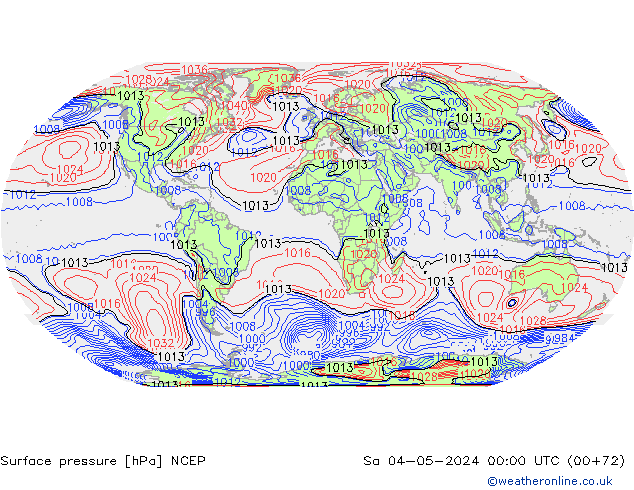 Yer basıncı NCEP Cts 04.05.2024 00 UTC