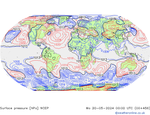 Yer basıncı NCEP Pzt 20.05.2024 00 UTC