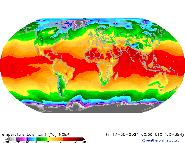 Темпер. мин. (2т) NCEP пт 17.05.2024 00 UTC