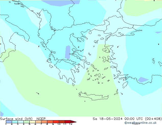  10 m (bft) NCEP  18.05.2024 00 UTC