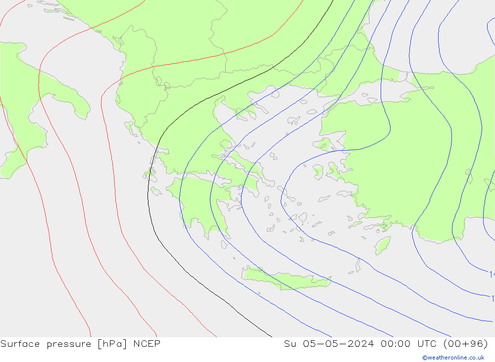 Surface pressure NCEP Su 05.05.2024 00 UTC