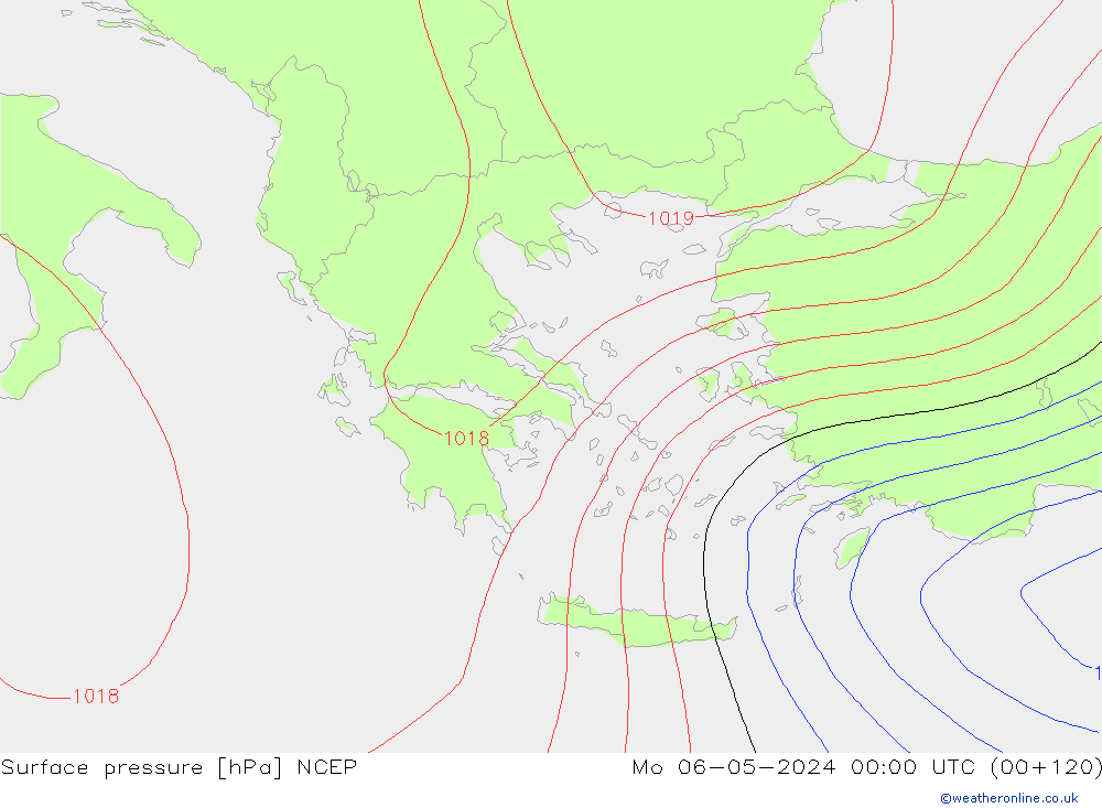 Yer basıncı NCEP Pzt 06.05.2024 00 UTC