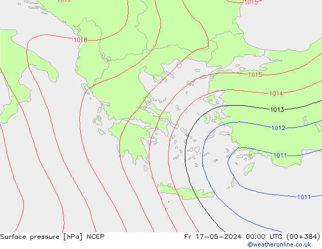 pression de l'air NCEP ven 17.05.2024 00 UTC