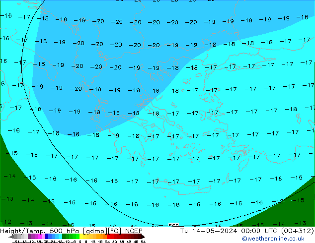 Géop./Temp. 500 hPa NCEP mar 14.05.2024 00 UTC