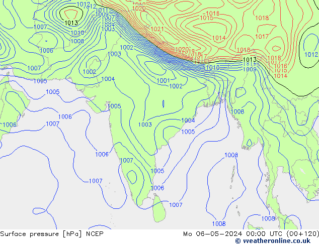 Bodendruck NCEP Mo 06.05.2024 00 UTC