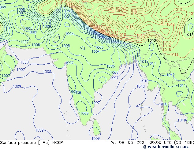 pression de l'air NCEP mer 08.05.2024 00 UTC