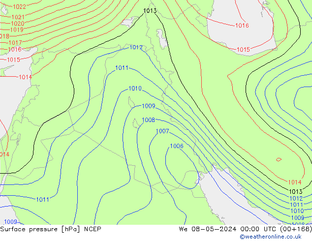 приземное давление NCEP ср 08.05.2024 00 UTC