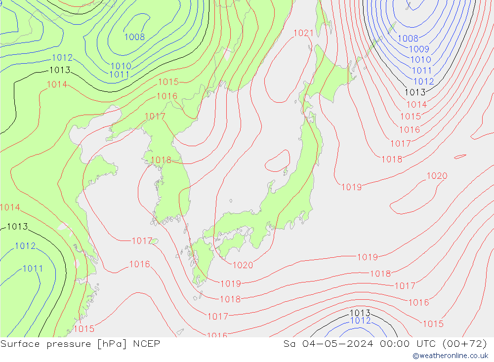 Luchtdruk (Grond) NCEP za 04.05.2024 00 UTC