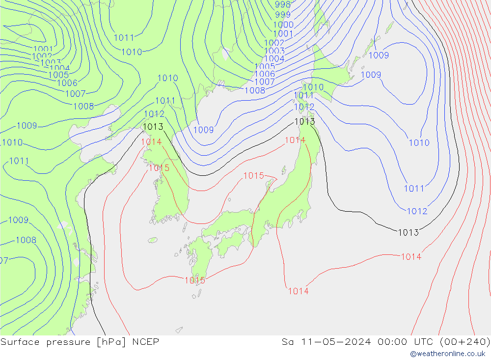 Atmosférický tlak NCEP So 11.05.2024 00 UTC