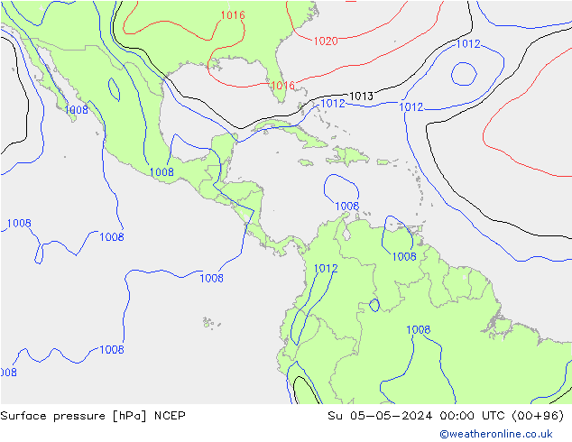 Yer basıncı NCEP Paz 05.05.2024 00 UTC