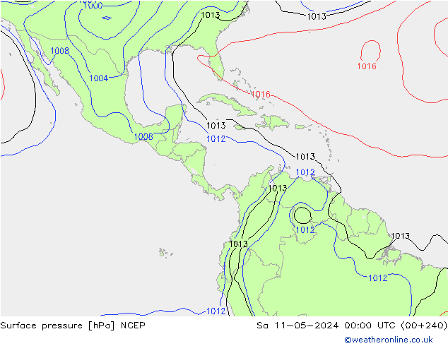 Luchtdruk (Grond) NCEP za 11.05.2024 00 UTC
