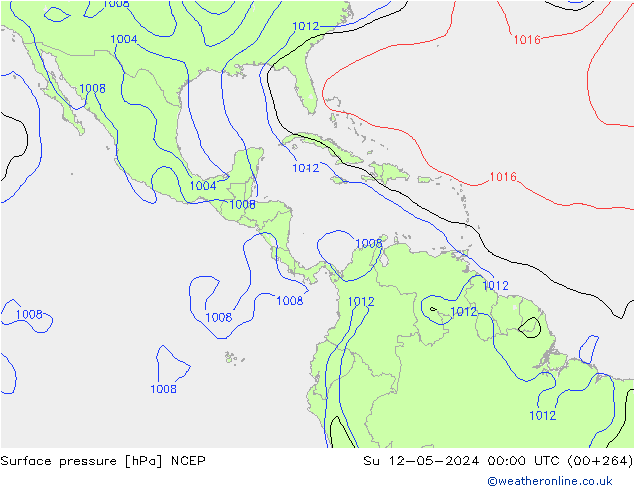 pression de l'air NCEP dim 12.05.2024 00 UTC