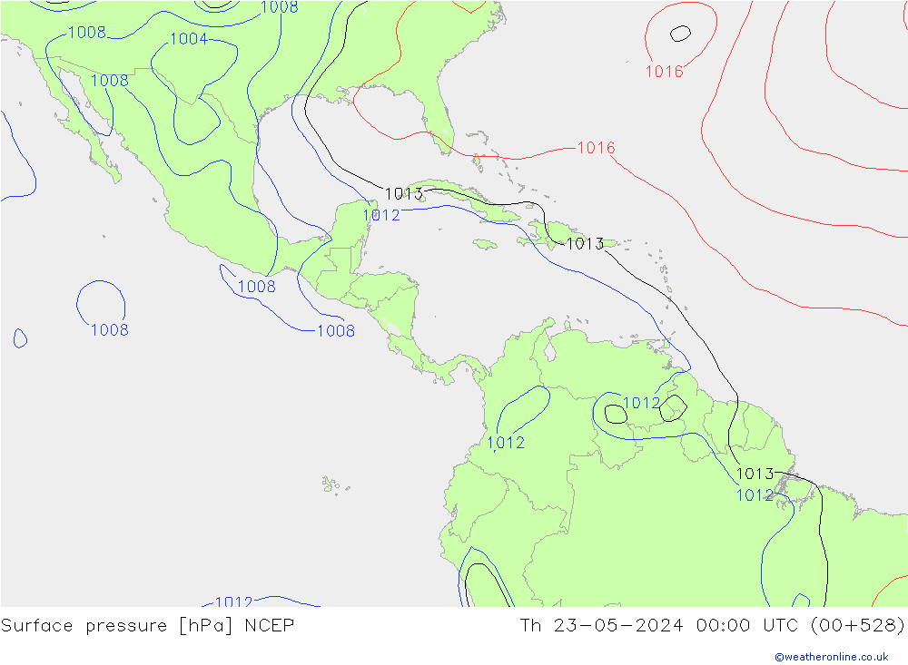 pressão do solo NCEP Qui 23.05.2024 00 UTC