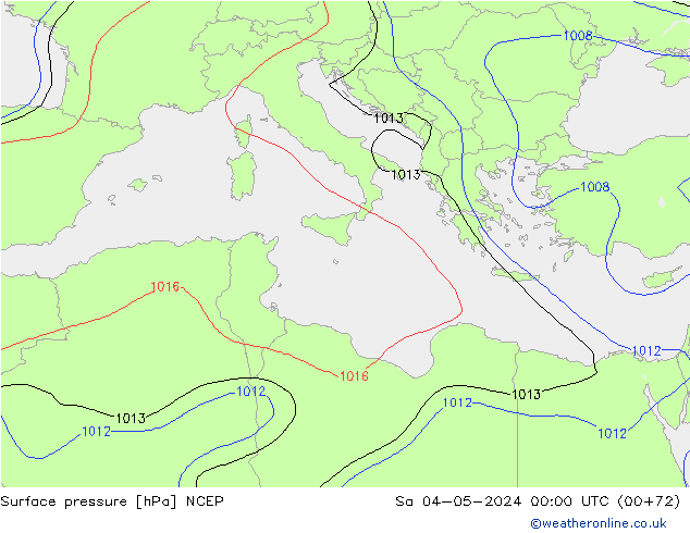 приземное давление NCEP сб 04.05.2024 00 UTC