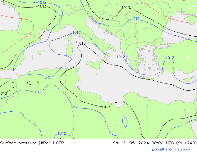 Yer basıncı NCEP Cts 11.05.2024 00 UTC