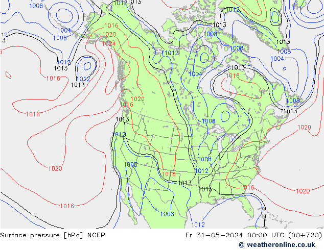 pressão do solo NCEP Sex 31.05.2024 00 UTC
