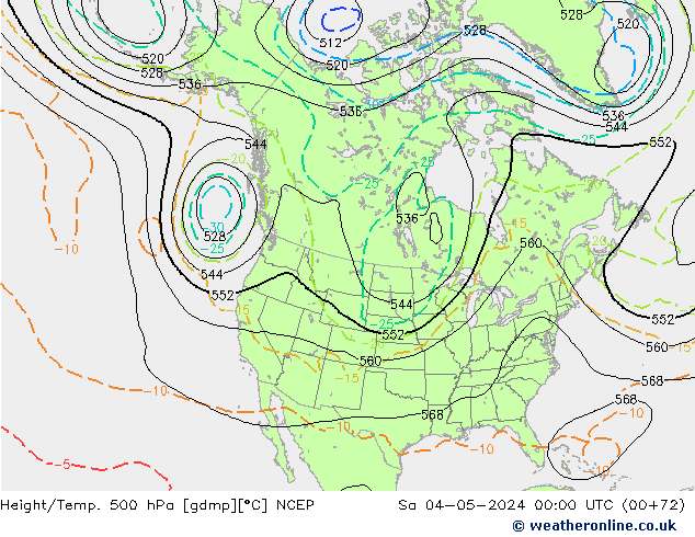 Geop./Temp. 500 hPa NCEP sáb 04.05.2024 00 UTC