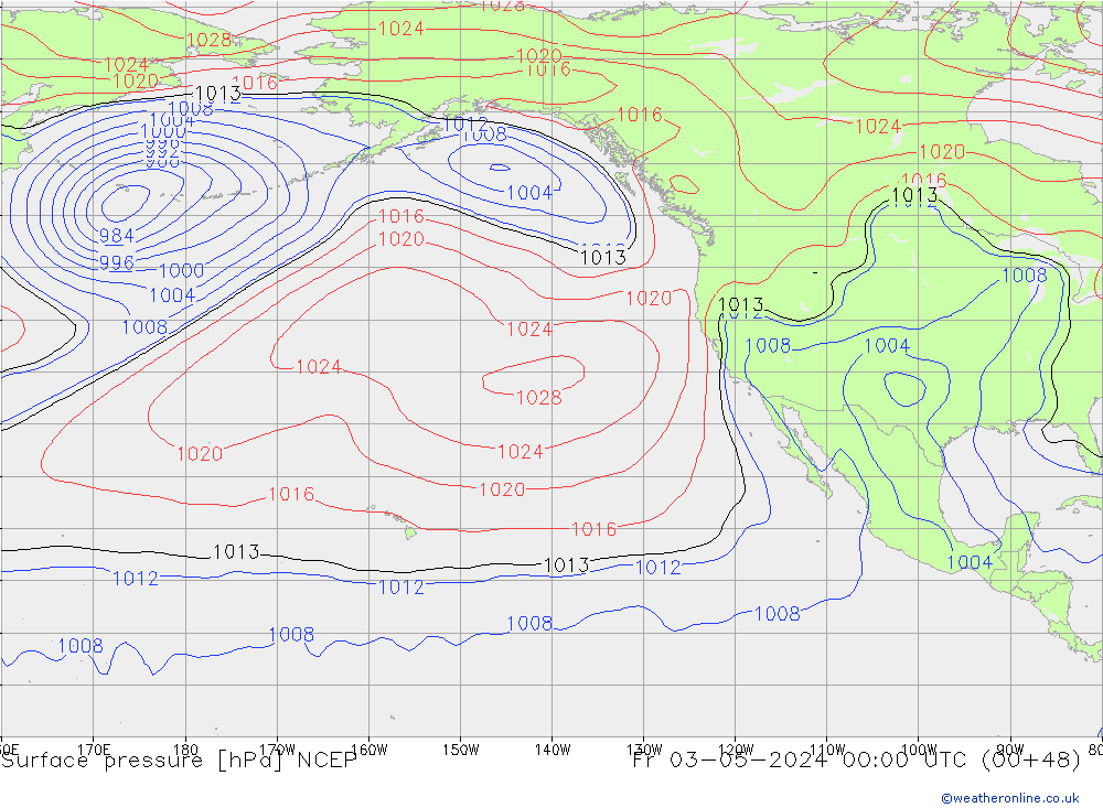 ciśnienie NCEP pt. 03.05.2024 00 UTC