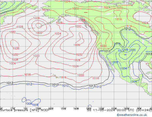 pression de l'air NCEP sam 11.05.2024 00 UTC