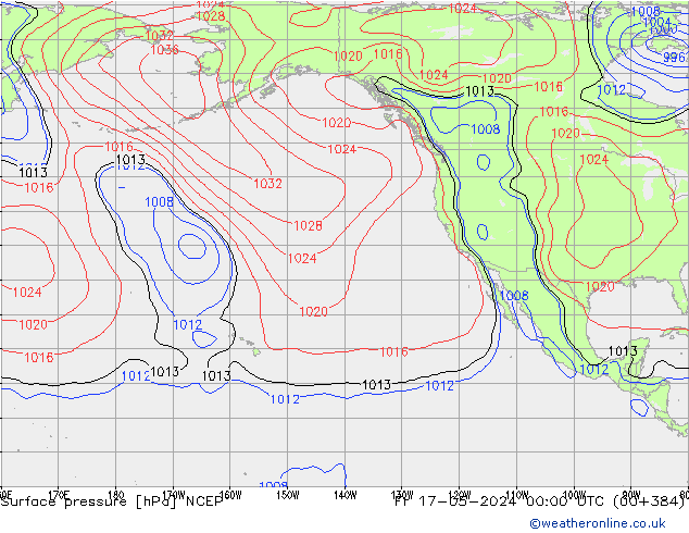 приземное давление NCEP пт 17.05.2024 00 UTC