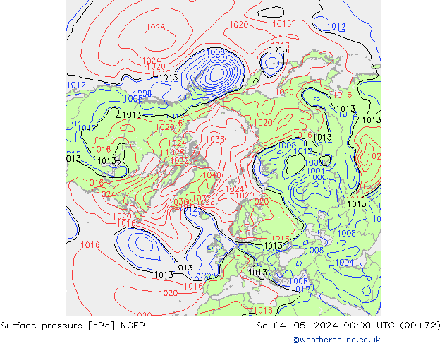 pressão do solo NCEP Sáb 04.05.2024 00 UTC