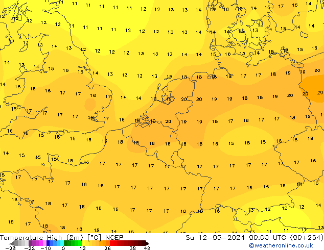 Темпер. макс 2т NCEP Вс 12.05.2024 00 UTC