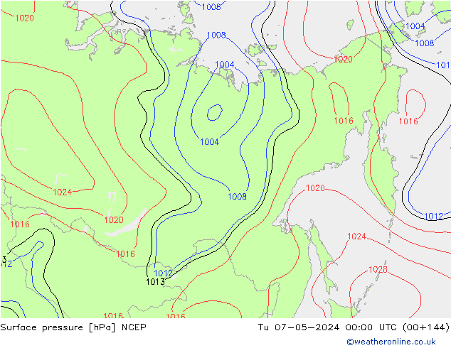 Presión superficial NCEP mar 07.05.2024 00 UTC