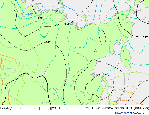 Height/Temp. 850 hPa NCEP St 15.05.2024 00 UTC