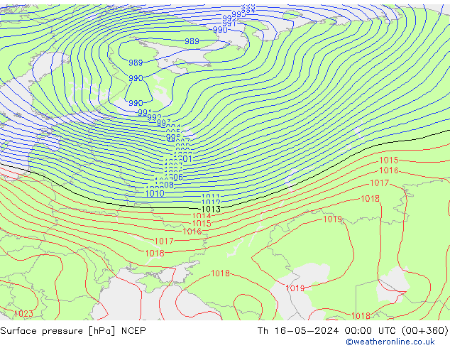 ciśnienie NCEP czw. 16.05.2024 00 UTC