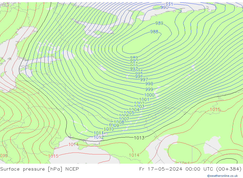 pression de l'air NCEP ven 17.05.2024 00 UTC